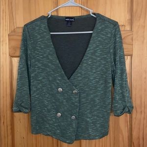 Heathered green cardigan